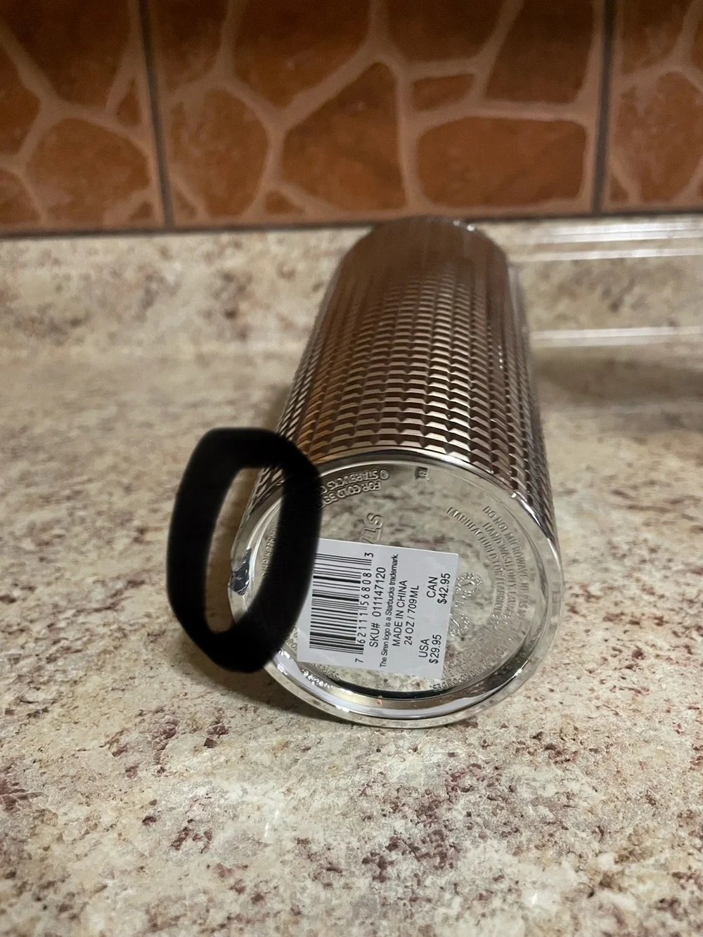 Starbucks Silver Mosaic Reflective Tumbler with Straw